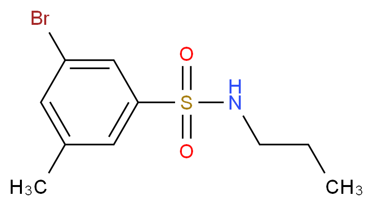 3-Bromo-5-methyl-N-propylbenzenesulfonamide_分子结构_CAS_1020252-89-4)