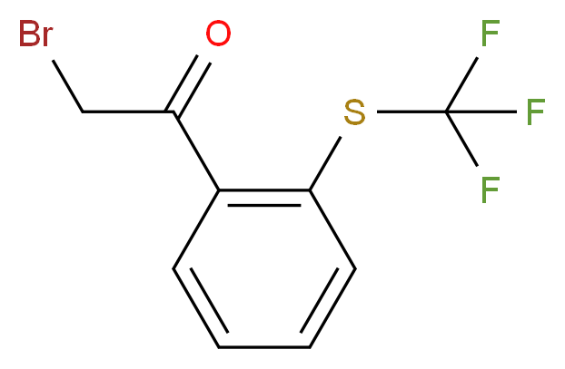 2-(Trifluoromethylthio)phenacyl bromide_分子结构_CAS_)