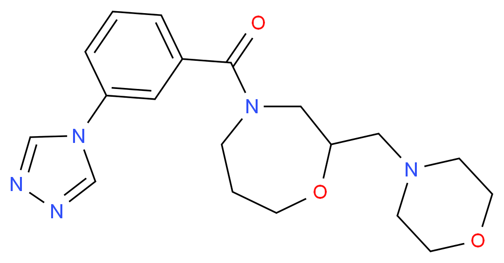 2-(4-morpholinylmethyl)-4-[3-(4H-1,2,4-triazol-4-yl)benzoyl]-1,4-oxazepane_分子结构_CAS_)
