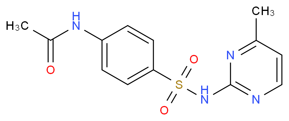 N-{4-[(4-methylpyrimidin-2-yl)sulfamoyl]phenyl}acetamide_分子结构_CAS_127-73-1