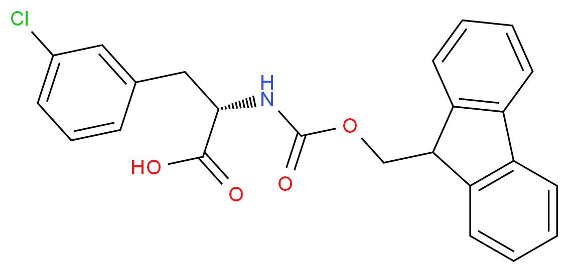 3-Chloro-L-phenylalanine, N-FMOC protected_分子结构_CAS_198560-44-0)