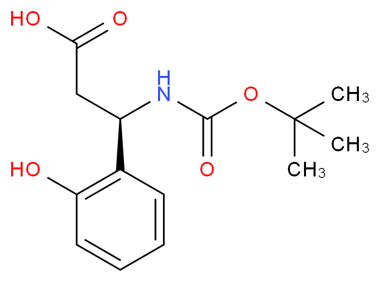 BOC-(R)-3-AMINO-3-(2-HYDROXY-PHENYL)-PROPIONIC ACID_分子结构_CAS_500788-88-5)