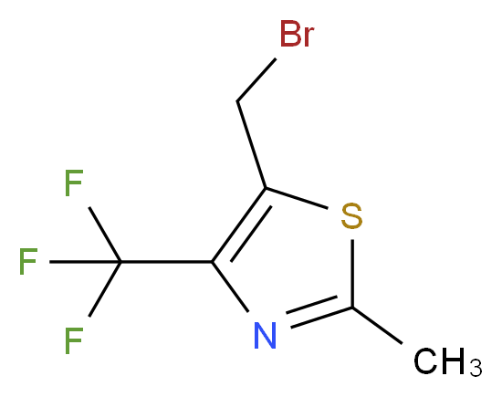 5-(bromomethyl)-2-methyl-4-(trifluoromethyl)-1,3-thiazole_分子结构_CAS_1000339-73-0