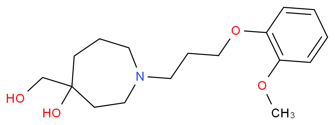 4-(hydroxymethyl)-1-[3-(2-methoxyphenoxy)propyl]-4-azepanol_分子结构_CAS_)