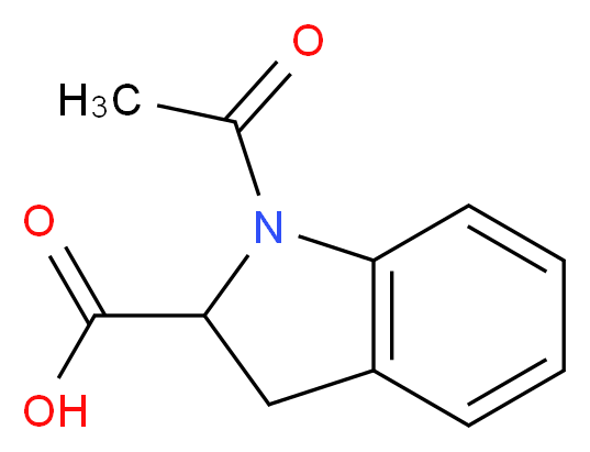1-acetyl-2,3-dihydro-1H-indole-2-carboxylic acid_分子结构_CAS_82923-75-9