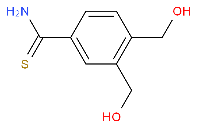 3,4-bis(hydroxymethyl)benzene-1-carbothioamide_分子结构_CAS_58952-14-0