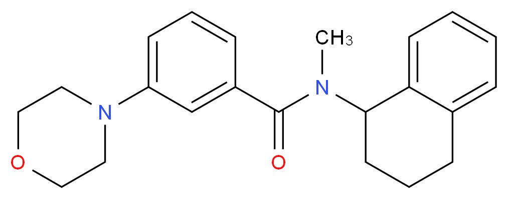 N-methyl-3-(4-morpholinyl)-N-(1,2,3,4-tetrahydro-1-naphthalenyl)benzamide_分子结构_CAS_)