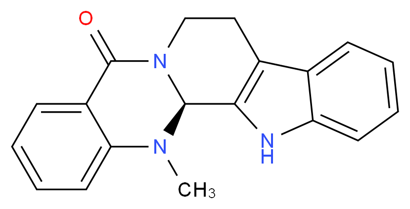 (1S)-21-methyl-3,13,21-triazapentacyclo[11.8.0.0<sup>2</sup>,<sup>1</sup><sup>0</sup>.0<sup>4</sup>,<sup>9</sup>.0<sup>1</sup><sup>5</sup>,<sup>2</sup><sup>0</sup>]henicosa-2(10),4,6,8,15(20),16,18-heptaen-14-one_分子结构_CAS_518-17-2