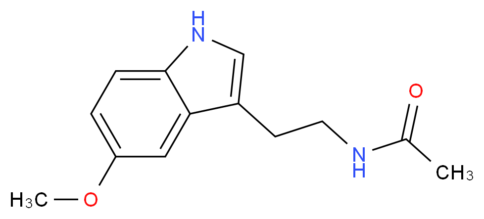 N-[2-(5-methoxy-1H-indol-3-yl)ethyl]acetamide_分子结构_CAS_51023-76-8