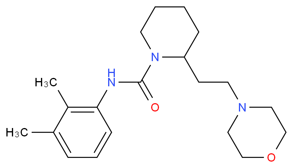 N-(2,3-dimethylphenyl)-2-[2-(4-morpholinyl)ethyl]-1-piperidinecarboxamide_分子结构_CAS_)