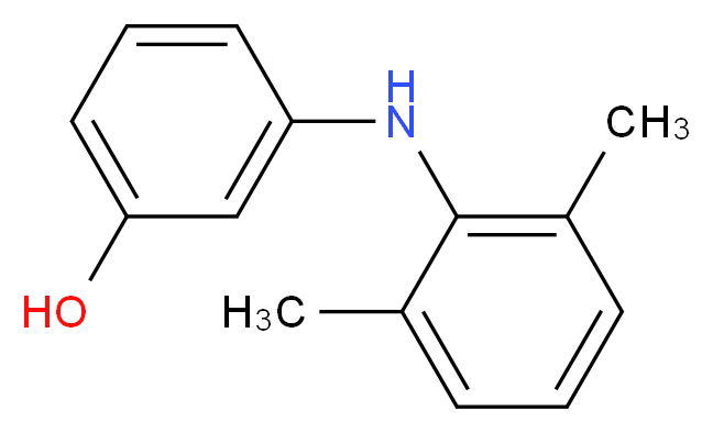3-[(2,6-dimethylphenyl)amino]phenol_分子结构_CAS_180163-21-7