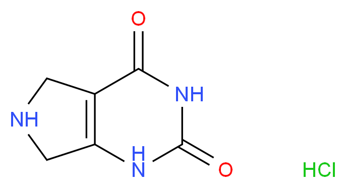 1H,2H,3H,4H,5H,6H,7H-pyrrolo[3,4-d]pyrimidine-2,4-dione hydrochloride_分子结构_CAS_13931-24-3