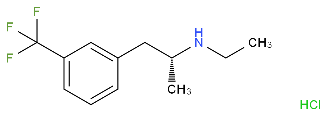 ethyl[(2R)-1-[3-(trifluoromethyl)phenyl]propan-2-yl]amine hydrochloride_分子结构_CAS_37577-24-5