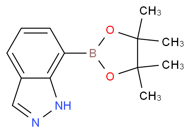 7-(4,4,5,5-Tetramethyl-1,3,2-dioxaborolan-2-yl)-1H-indazole_分子结构_CAS_915411-02-8)