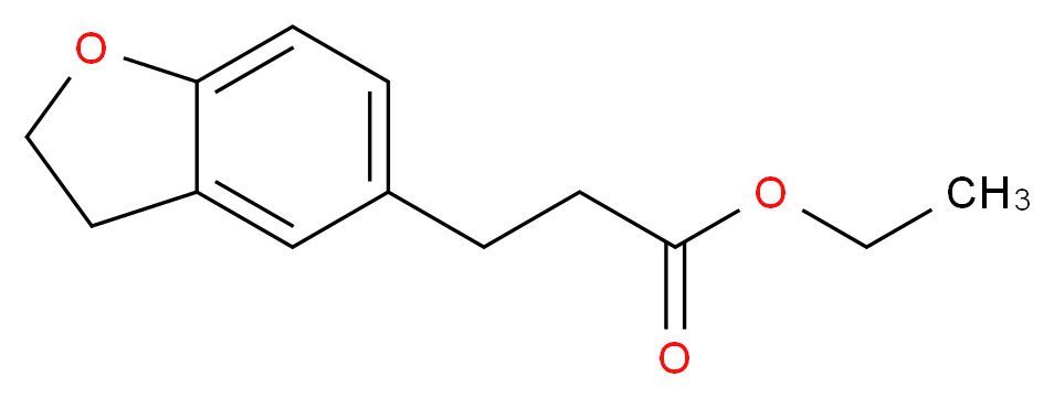 ethyl 3-(2,3-dihydro-1-benzofuran-5-yl)propanoate_分子结构_CAS_196597-66-7