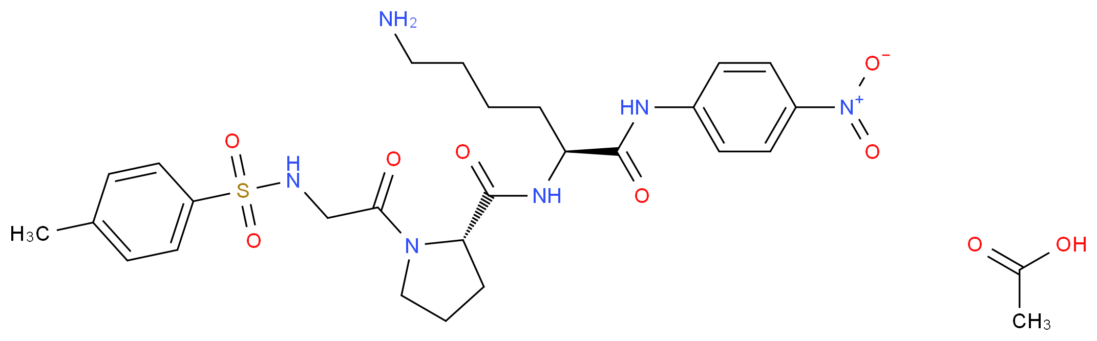 N-(p-Tosyl)-Gly-Pro-Lys 4-nitroanilide acetate salt_分子结构_CAS_88793-79-7)