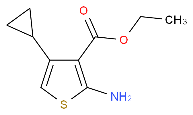 ethyl 2-amino-4-cyclopropylthiophene-3-carboxylate_分子结构_CAS_120109-75-3