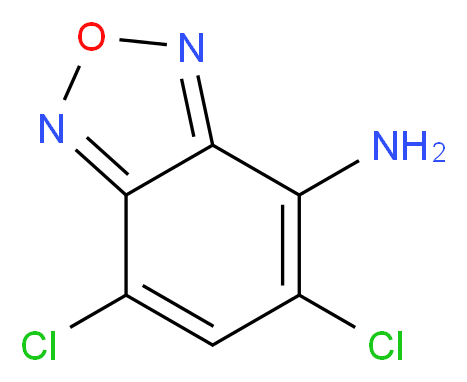 5,7-dichloro-2,1,3-benzoxadiazol-4-amine_分子结构_CAS_330982-41-7