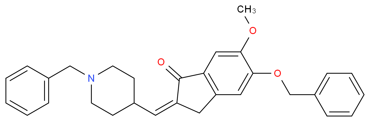 1-Benzyl-4-[(5-benzyloxy-6-methoxy-1-indanone)-2-ylidenyl]methylpiperidine_分子结构_CAS_120013-75-4)