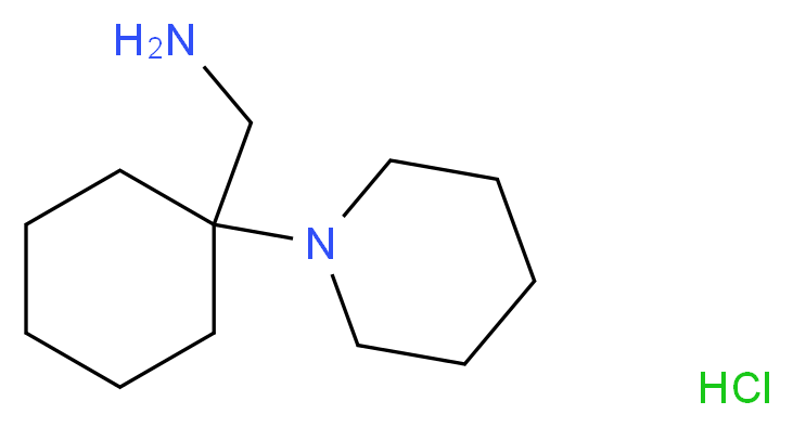 (1-(Piperidin-1-yl)cyclohexyl)methanamine hydrochloride_分子结构_CAS_1228878-93-0)