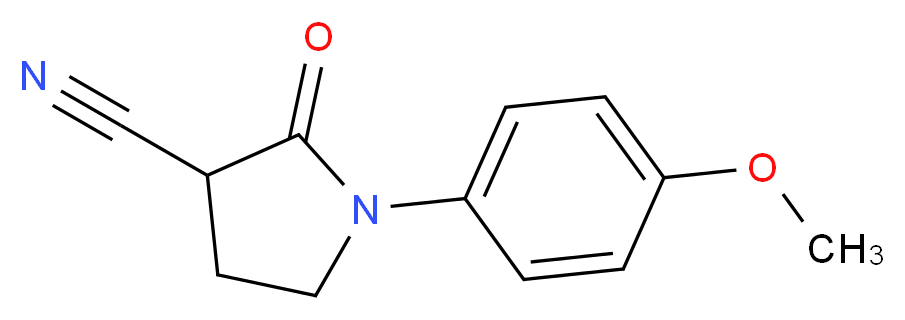 1-(4-methoxyphenyl)-2-oxopyrrolidine-3-carbonitrile_分子结构_CAS_930298-98-9