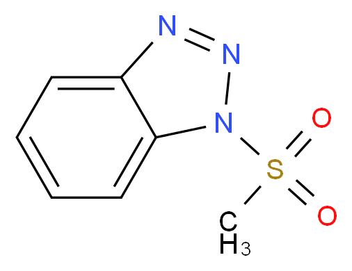 1-(甲磺酰)-1H-苯并三唑_分子结构_CAS_37073-15-7)