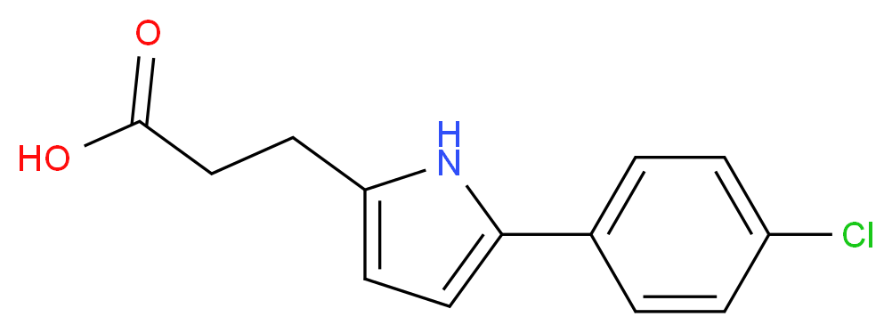 3-[5-(4-chlorophenyl)-1H-pyrrol-2-yl]propanoic acid_分子结构_CAS_683808-84-6