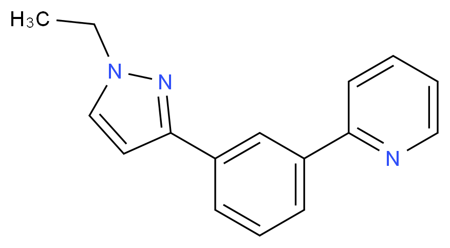 2-[3-(1-ethyl-1H-pyrazol-3-yl)phenyl]pyridine_分子结构_CAS_)
