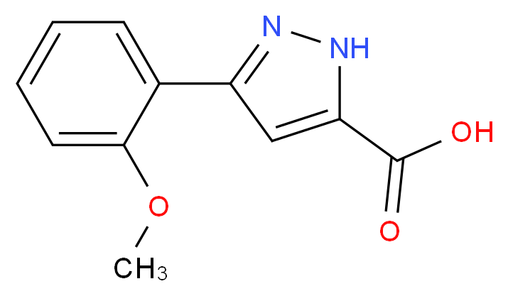 5-(2-Methoxy-phenyl)-2H-pyrazole-3-carboxylic acid_分子结构_CAS_834868-54-1)