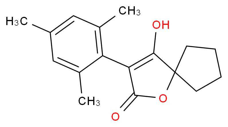 4-hydroxy-3-(2,4,6-trimethylphenyl)-1-oxaspiro[4.4]non-3-en-2-one_分子结构_CAS_148476-30-6