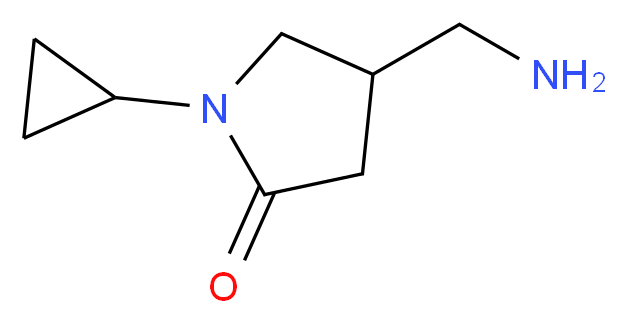 4-(aminomethyl)-1-cyclopropylpyrrolidin-2-one_分子结构_CAS_936940-46-4)