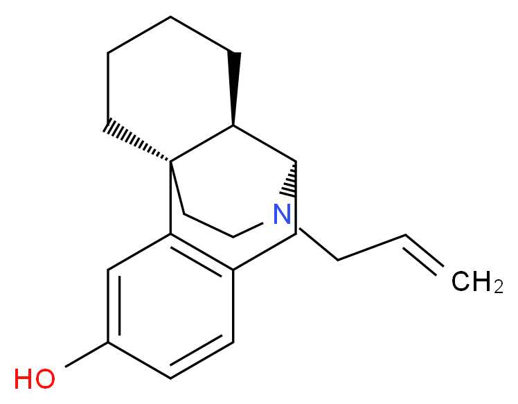 (1R,9R,10R)-17-(prop-2-en-1-yl)-17-azatetracyclo[7.5.3.0^{1,10}.0^{2,7}]heptadeca-2(7),3,5-trien-4-ol_分子结构_CAS_152-02-3