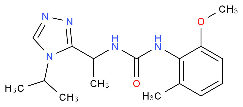 N-[1-(4-isopropyl-4H-1,2,4-triazol-3-yl)ethyl]-N'-(2-methoxy-6-methylphenyl)urea_分子结构_CAS_)