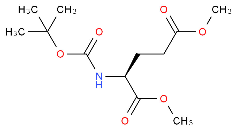(S)-2-tert-ButoxycarbonylaMinopentanedioic acid diMethyl ester_分子结构_CAS_59279-60-6)