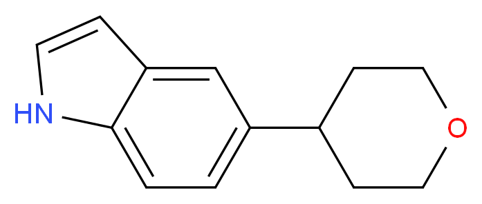 5-(oxan-4-yl)-1H-indole_分子结构_CAS_885273-27-8
