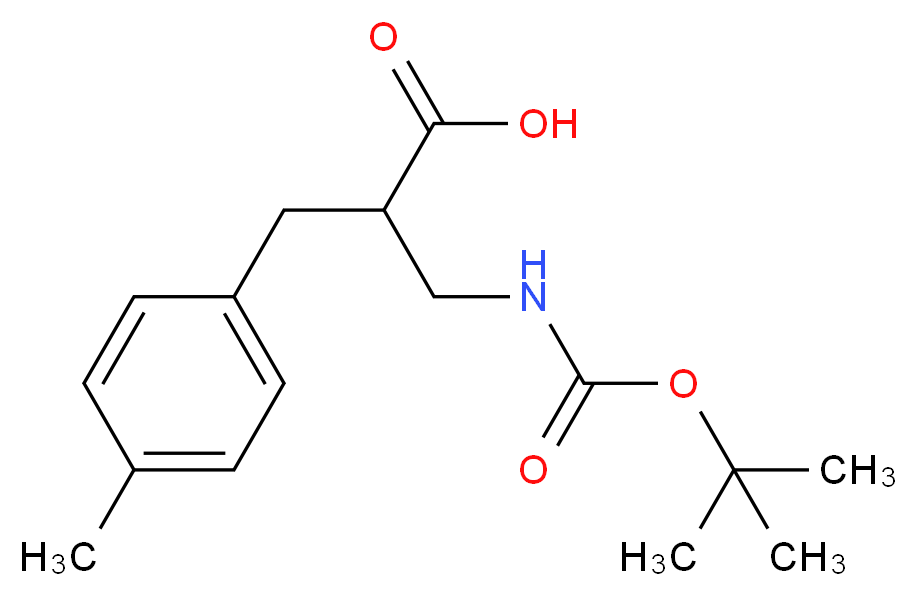 3-{[(tert-butoxy)carbonyl]amino}-2-[(4-methylphenyl)methyl]propanoic acid_分子结构_CAS_683218-94-2