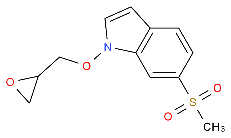 6-methanesulfonyl-1-(oxiran-2-ylmethoxy)-1H-indole_分子结构_CAS_849924-91-0