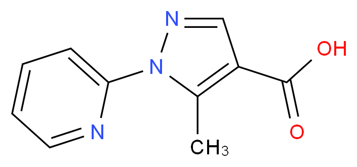 5-methyl-1-(2-pyridinyl)-1H-pyrazole-4-carboxylic acid_分子结构_CAS_241798-60-7)