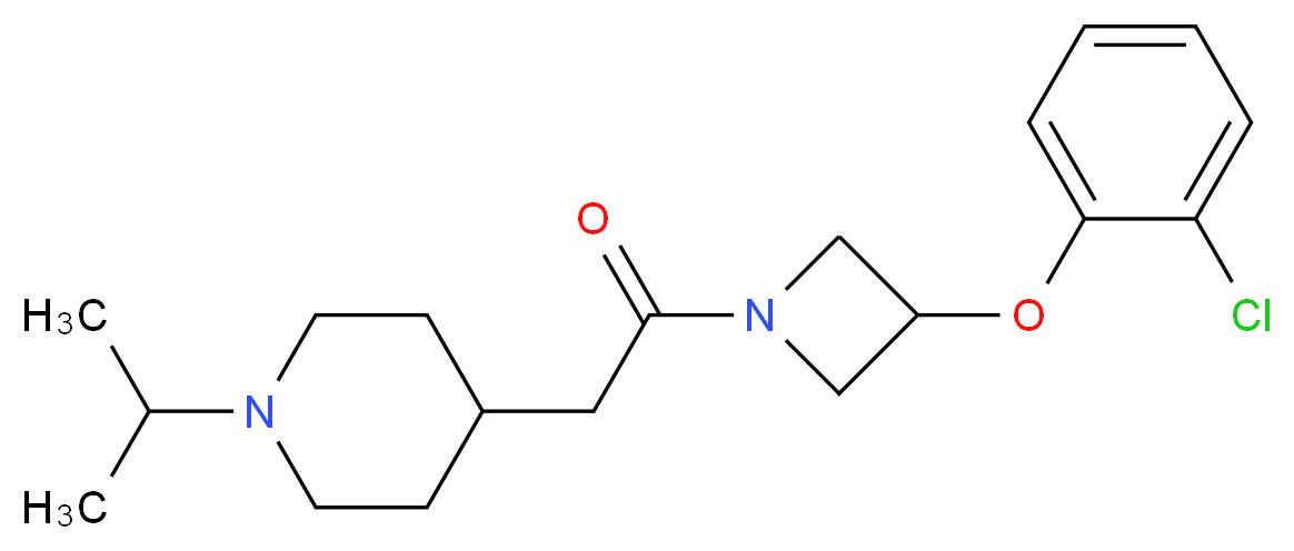 4-{2-[3-(2-chlorophenoxy)-1-azetidinyl]-2-oxoethyl}-1-isopropylpiperidine_分子结构_CAS_)