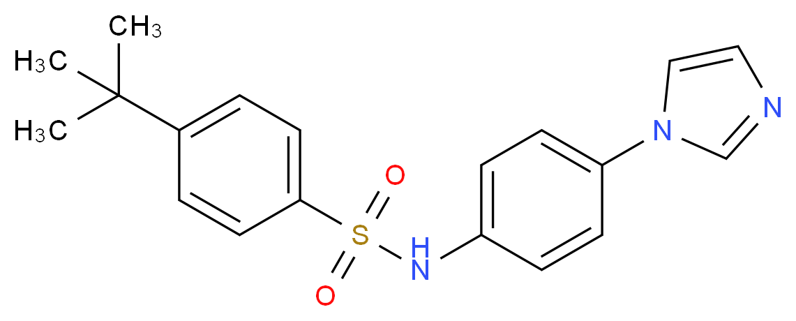 4-tert-butyl-N-[4-(1H-imidazol-1-yl)phenyl]benzene-1-sulfonamide_分子结构_CAS_945526-43-2