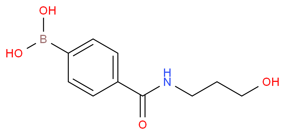 {4-[(3-hydroxypropyl)carbamoyl]phenyl}boronic acid_分子结构_CAS_913835-29-7