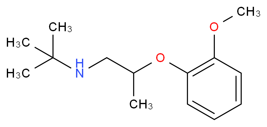 N-(tert-Butyl)-2-(2-methoxyphenoxy)-1-propanamine_分子结构_CAS_)