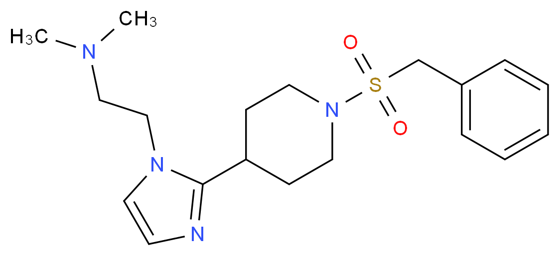 (2-{2-[1-(benzylsulfonyl)-4-piperidinyl]-1H-imidazol-1-yl}ethyl)dimethylamine_分子结构_CAS_)