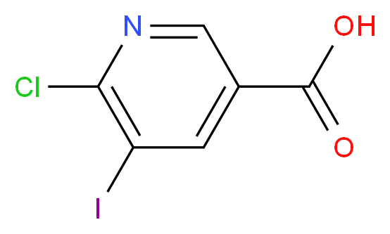 6-chloro-5-iodopyridine-3-carboxylic acid_分子结构_CAS_59782-87-5