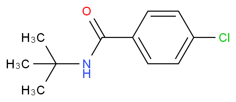 N-(tert-Butyl)-4-chlorobenzamide_分子结构_CAS_42498-40-8)