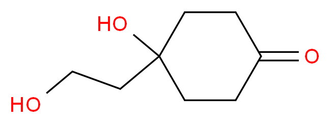 4-hydroxy-4-(2-hydroxyethyl)cyclohexan-1-one_分子结构_CAS_107389-91-3