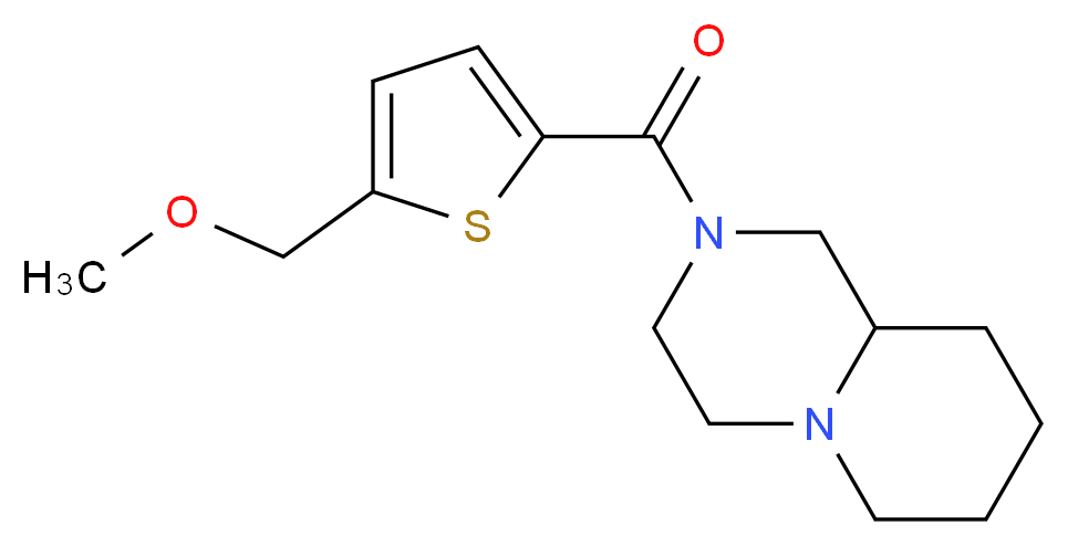 2-{[5-(methoxymethyl)-2-thienyl]carbonyl}octahydro-2H-pyrido[1,2-a]pyrazine_分子结构_CAS_)