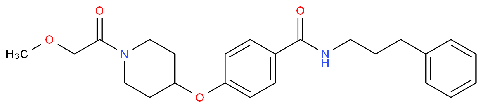 4-{[1-(methoxyacetyl)-4-piperidinyl]oxy}-N-(3-phenylpropyl)benzamide_分子结构_CAS_)