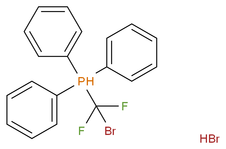 (bromodifluoromethyl)triphenyl-λ<sup>5</sup>-phosphane hydrobromide_分子结构_CAS_58201-66-4