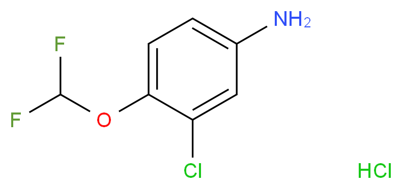 3-chloro-4-(difluoromethoxy)aniline hydrochloride_分子结构_CAS_39211-55-7)